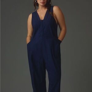 Anthropologie Navy Jumpsuit
